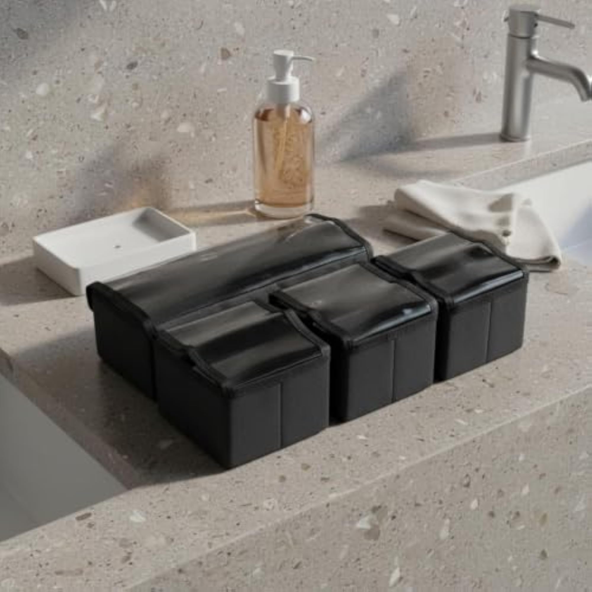 Foldable Makeup Storage Box, Modular Cosmetic Case